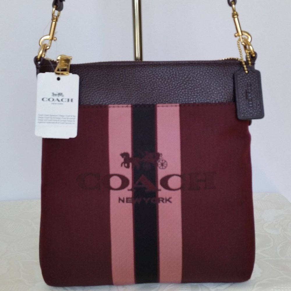 COACH Kitt Horse and Carriage Jacquard Crossbody - Picture 1 of 15